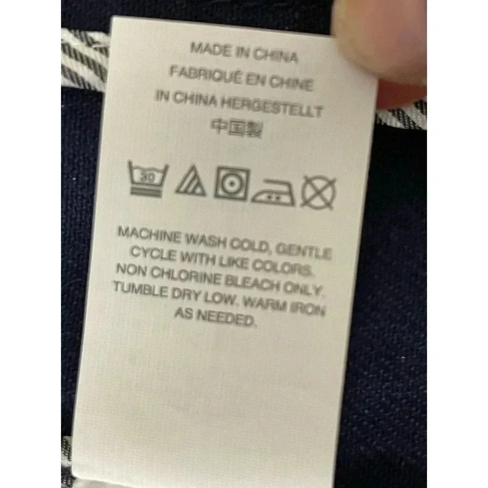 J Crew Heavyweight  Cotton Peacoat size 6 Navy Twill preppy nautical - Picture 11 of 12